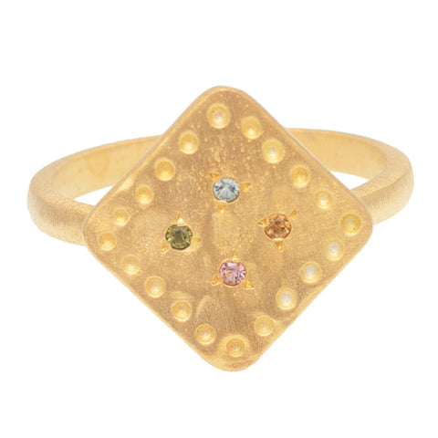 Multi Tourmaline Bacha ring