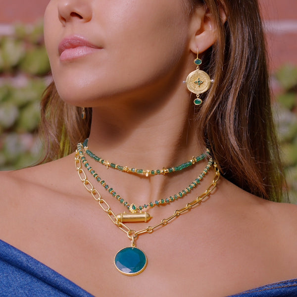 Green Aventurine Taj necklace