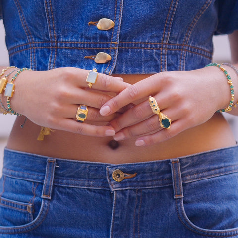 Green Aventurine Atlas ring