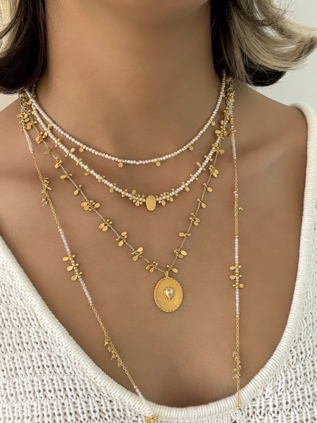 Pearl Gold Nugget necklace