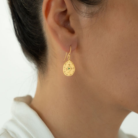 Green Zircon Nubia earrings