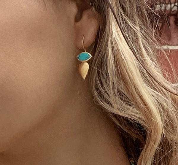 Turquoise Mali earrings