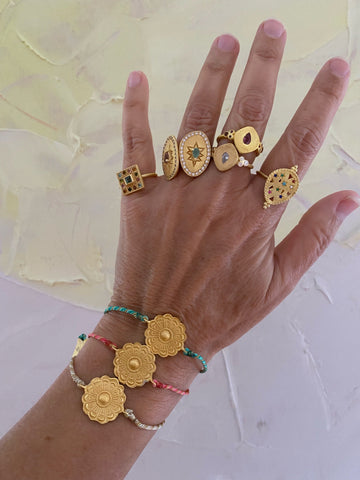 Berber bracelet with pink silk