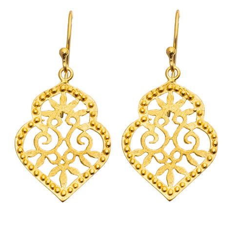 Gold plate Medina Earrings