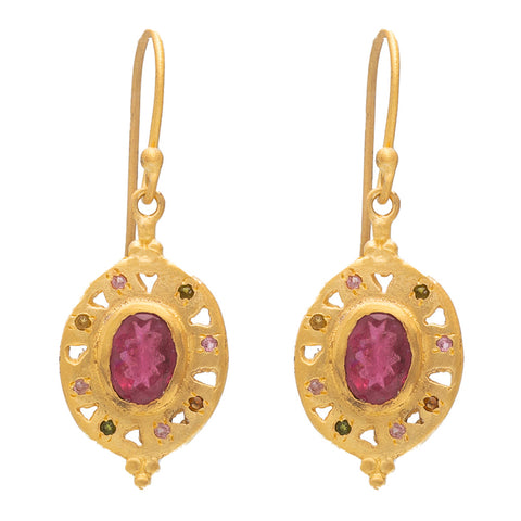 Pink Tourmaline Artemis earrings