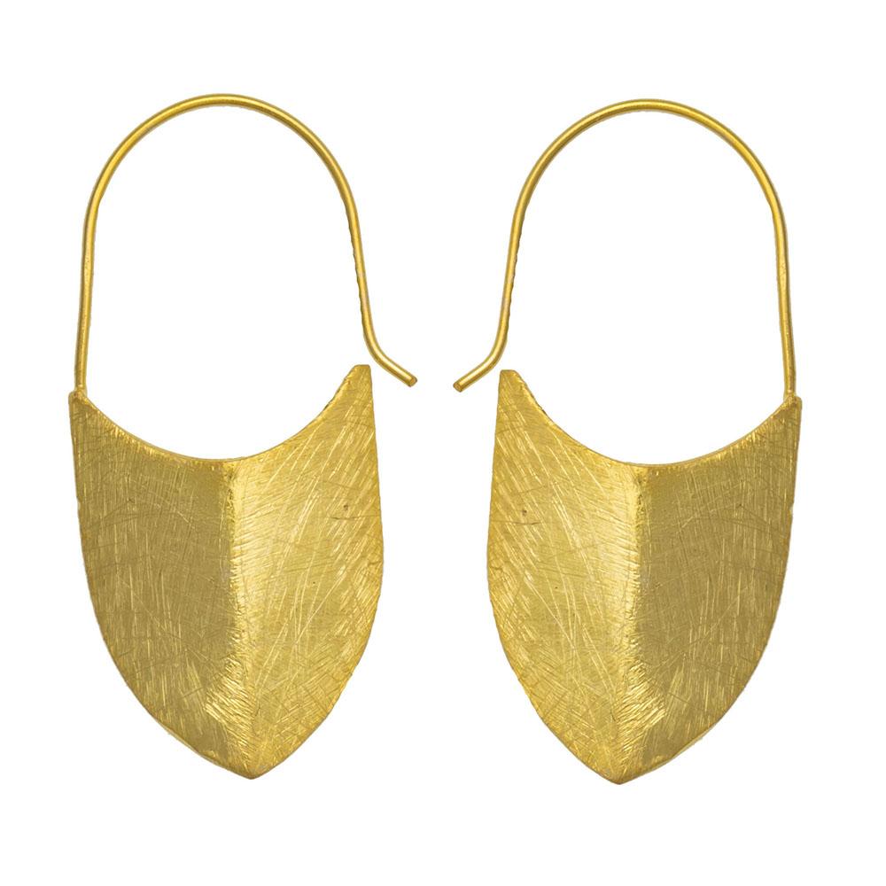 Gold plate Babouche earrings