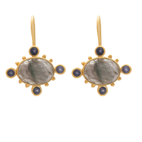 Labradorite & Iolite earrings