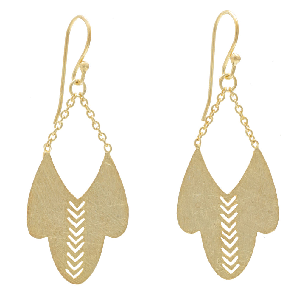 Gold plate Sinai desert earrings