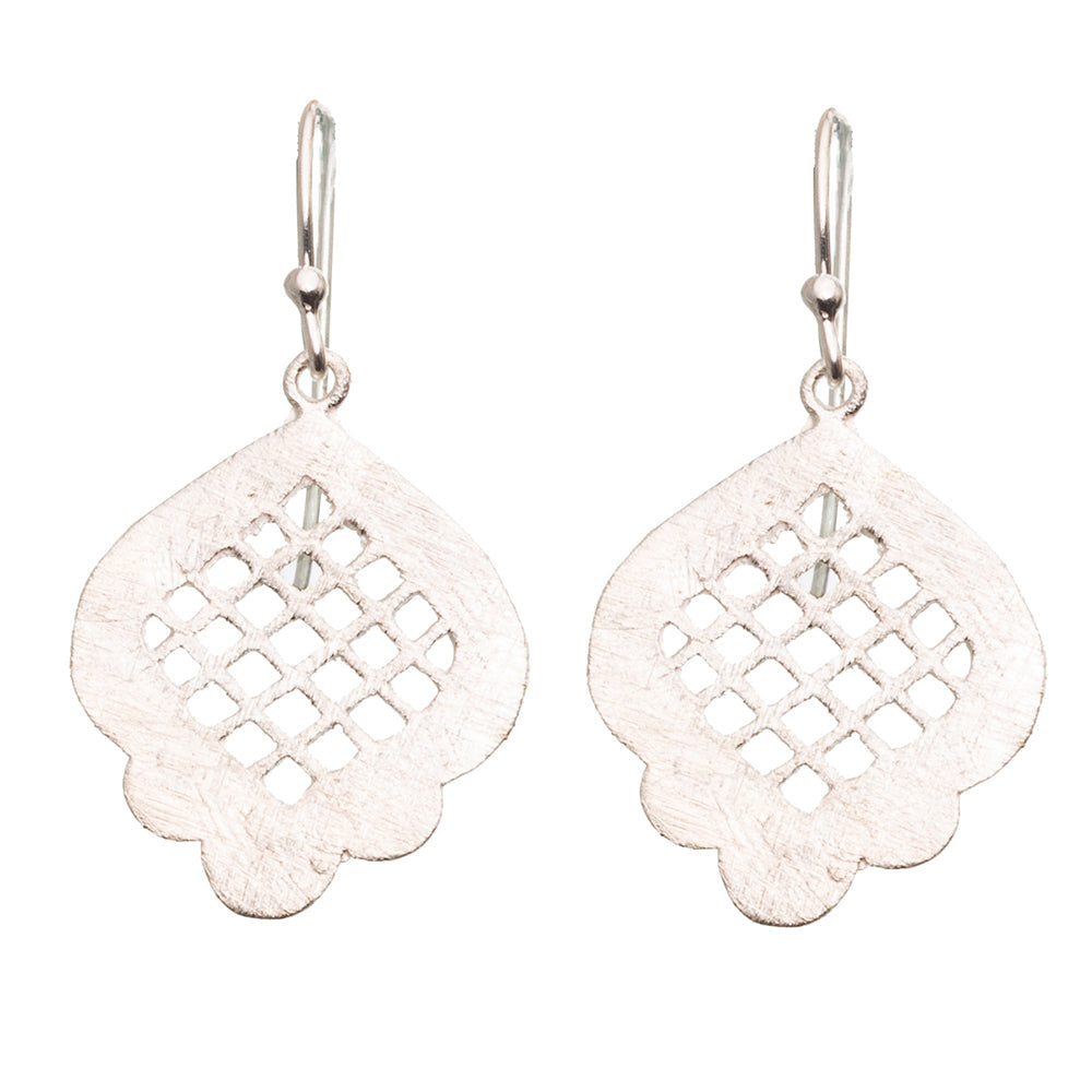 Silver Moroccan window earrings