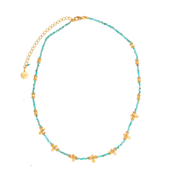 Short Turquoise beaded necklace