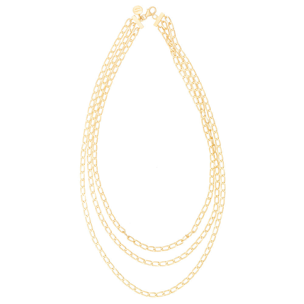 3 Tier link chain necklace – Rubyteva Design