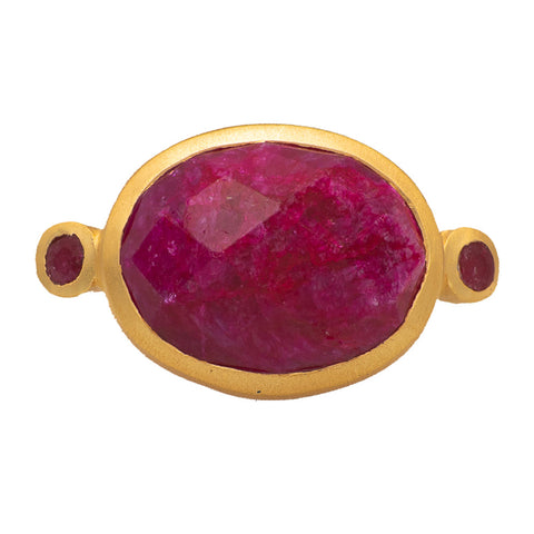 Banjara simulated Ruby ring