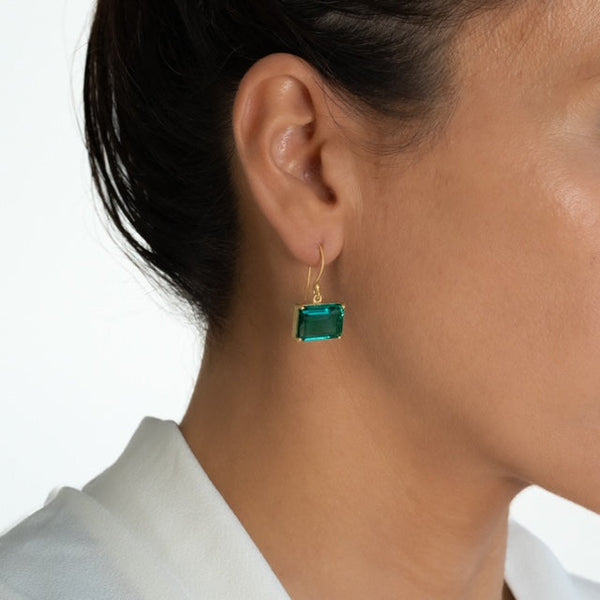 Apatite glass earrings